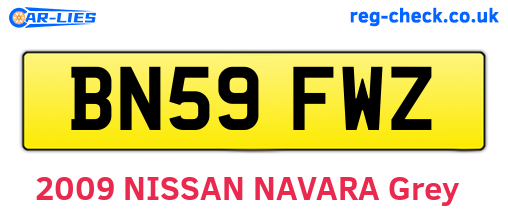 BN59FWZ are the vehicle registration plates.