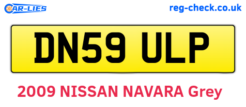 DN59ULP are the vehicle registration plates.