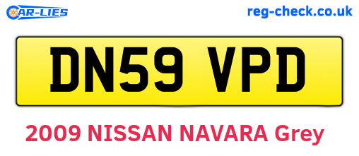 DN59VPD are the vehicle registration plates.