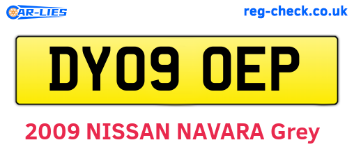 DY09OEP are the vehicle registration plates.