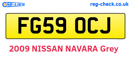 FG59OCJ are the vehicle registration plates.