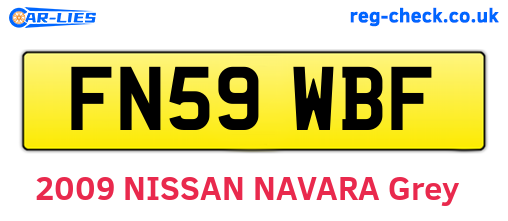 FN59WBF are the vehicle registration plates.