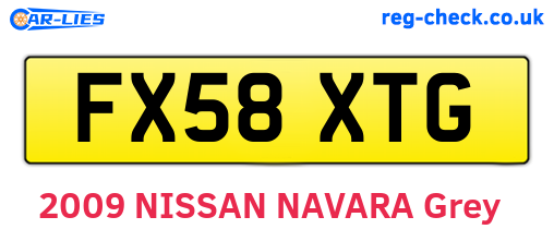 FX58XTG are the vehicle registration plates.