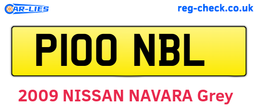 P100NBL are the vehicle registration plates.