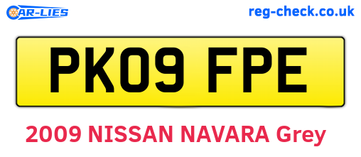 PK09FPE are the vehicle registration plates.
