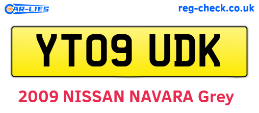 YT09UDK are the vehicle registration plates.