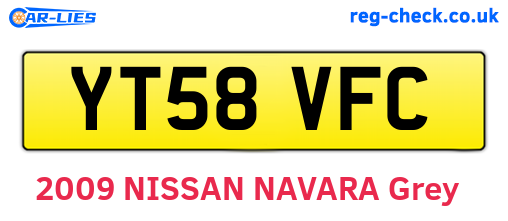 YT58VFC are the vehicle registration plates.