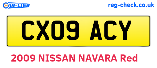 CX09ACY are the vehicle registration plates.