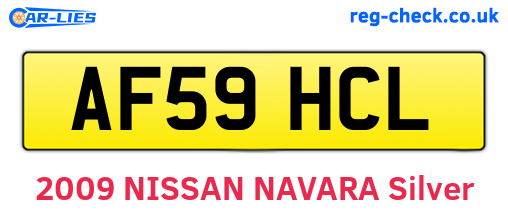 AF59HCL are the vehicle registration plates.
