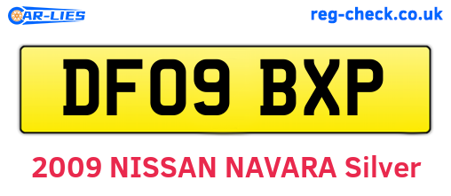 DF09BXP are the vehicle registration plates.