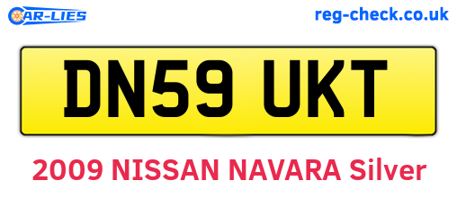 DN59UKT are the vehicle registration plates.