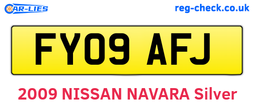 FY09AFJ are the vehicle registration plates.