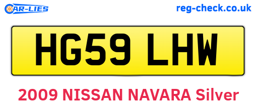 HG59LHW are the vehicle registration plates.