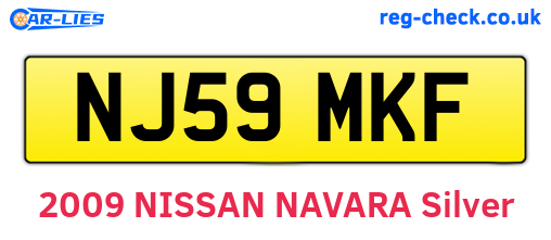 NJ59MKF are the vehicle registration plates.