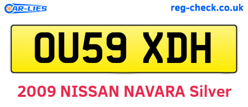 OU59XDH are the vehicle registration plates.