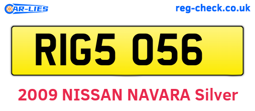 RIG5056 are the vehicle registration plates.