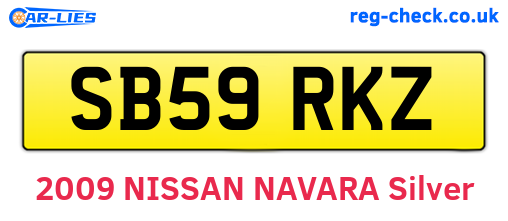 SB59RKZ are the vehicle registration plates.