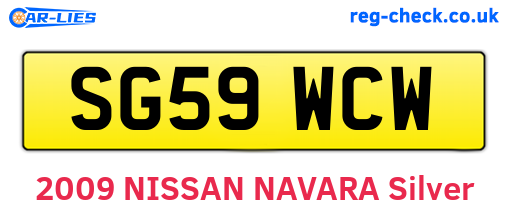 SG59WCW are the vehicle registration plates.