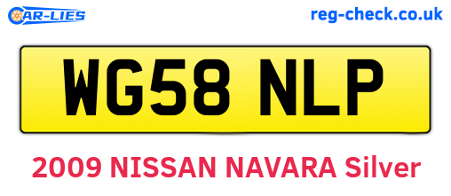 WG58NLP are the vehicle registration plates.
