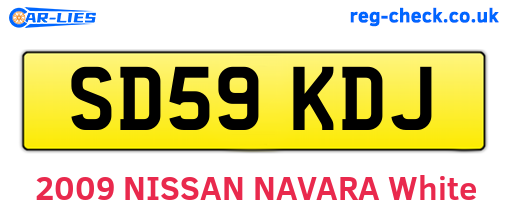 SD59KDJ are the vehicle registration plates.