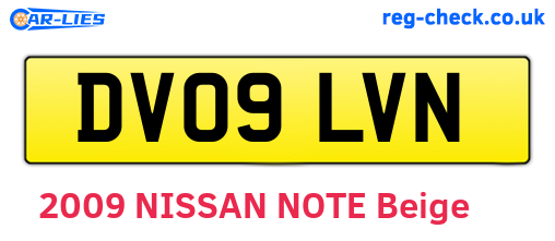 DV09LVN are the vehicle registration plates.