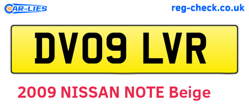 DV09LVR are the vehicle registration plates.