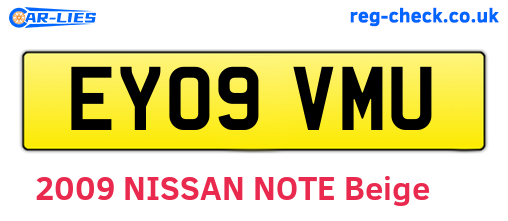 EY09VMU are the vehicle registration plates.
