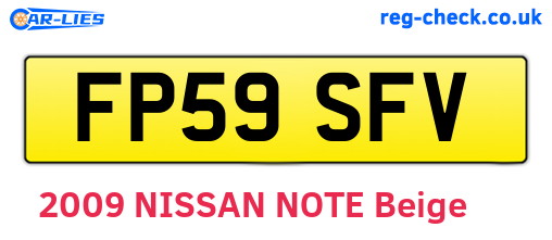 FP59SFV are the vehicle registration plates.