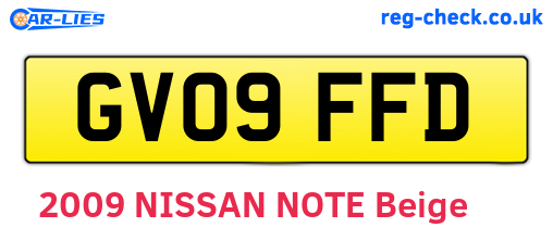 GV09FFD are the vehicle registration plates.