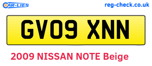 GV09XNN are the vehicle registration plates.