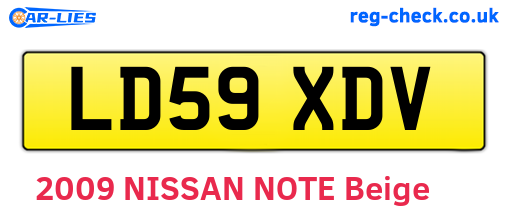 LD59XDV are the vehicle registration plates.
