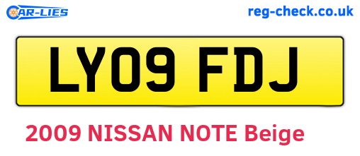 LY09FDJ are the vehicle registration plates.