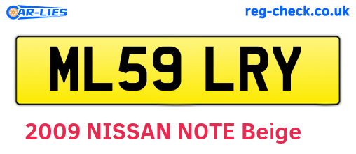 ML59LRY are the vehicle registration plates.