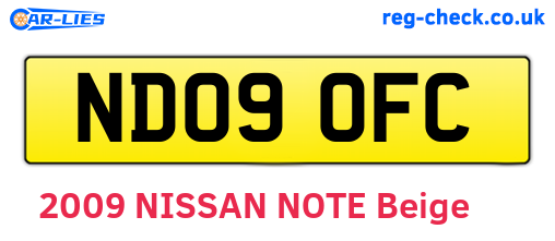 ND09OFC are the vehicle registration plates.