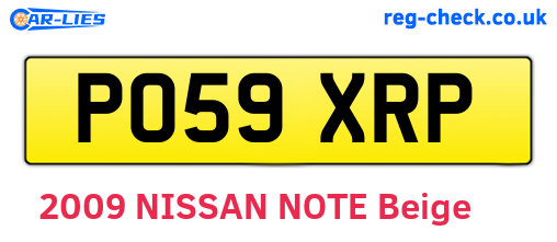 PO59XRP are the vehicle registration plates.