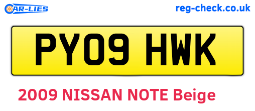PY09HWK are the vehicle registration plates.