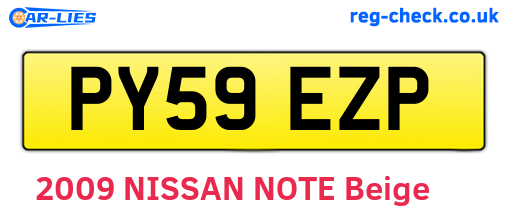 PY59EZP are the vehicle registration plates.