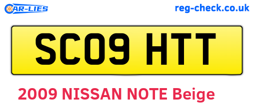 SC09HTT are the vehicle registration plates.