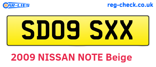 SD09SXX are the vehicle registration plates.