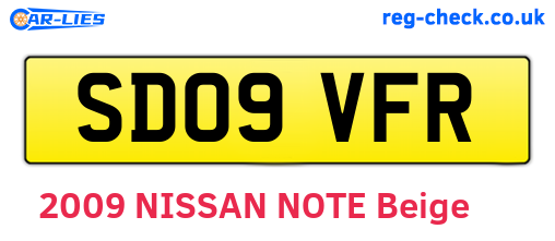 SD09VFR are the vehicle registration plates.