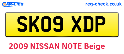 SK09XDP are the vehicle registration plates.