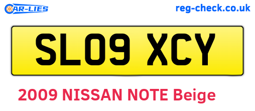 SL09XCY are the vehicle registration plates.