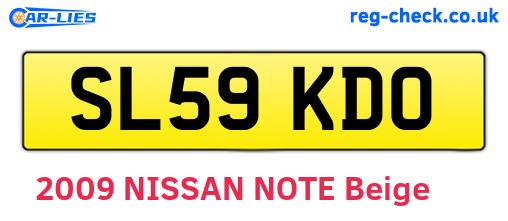 SL59KDO are the vehicle registration plates.