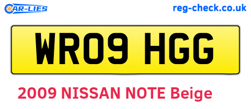 WR09HGG are the vehicle registration plates.