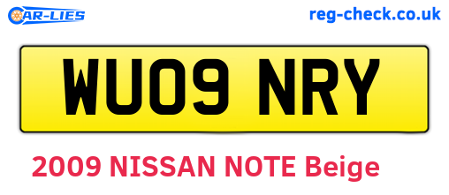 WU09NRY are the vehicle registration plates.