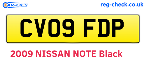 CV09FDP are the vehicle registration plates.