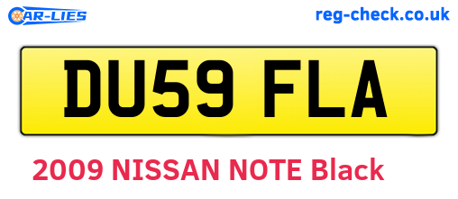 DU59FLA are the vehicle registration plates.