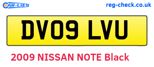 DV09LVU are the vehicle registration plates.