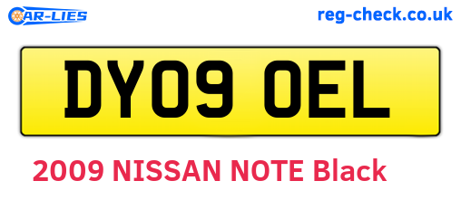 DY09OEL are the vehicle registration plates.