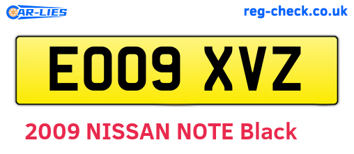 EO09XVZ are the vehicle registration plates.